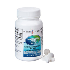 Mineral Supplement Geri Care Magnesium Oxide 400 mg Strength Tablet 120 per Bottle