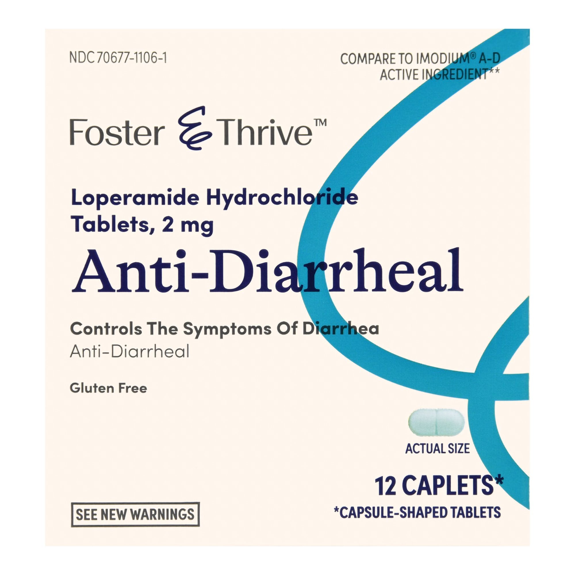 Anti-Diarrheal Foster & Thrive® 2 mg Strength Caplet 12 per Box