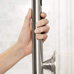 moen elegance grab bar 24 old world bronze w grip pads