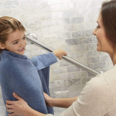 moen elegance grab bar 24 old world bronze w grip pads