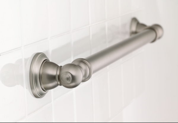 moen kingsley brushed nickel grab bar 1 25 x 12