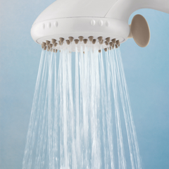 moen shower head hand held w pause control white