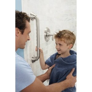 moen ultima grab bar 16 chrome w curl grip