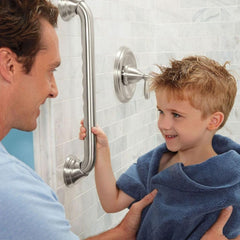 moen ultima grab bar 24 brushed nickel w curl grip