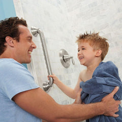 moen ultima grab bar 24 brushed nickel w curl grip