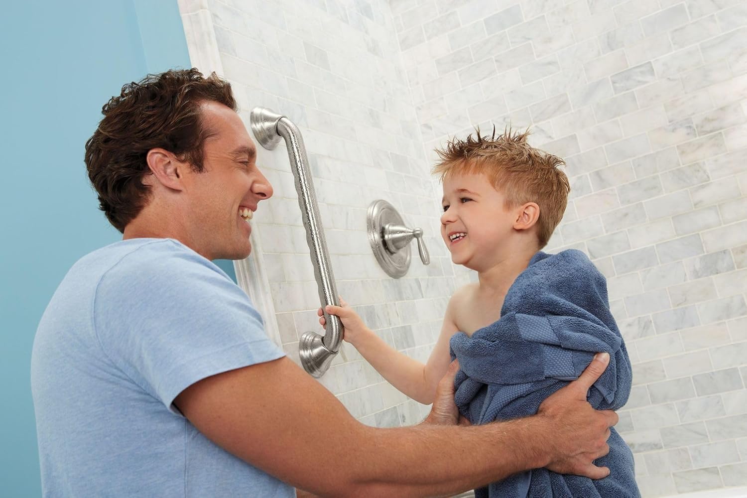 moen ultima grab bar 24 brushed nickel w curl grip