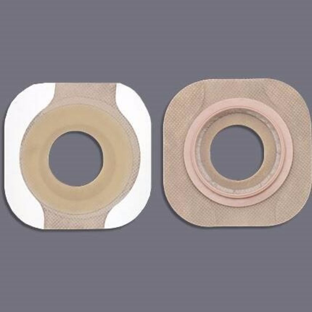 Ostomy Barrier New Image FlexWear Precut, Standard Wear Adhesive Tape 57 mm Flange Red Code System 1-3/4 Inch Opening, Packaging Type- Box