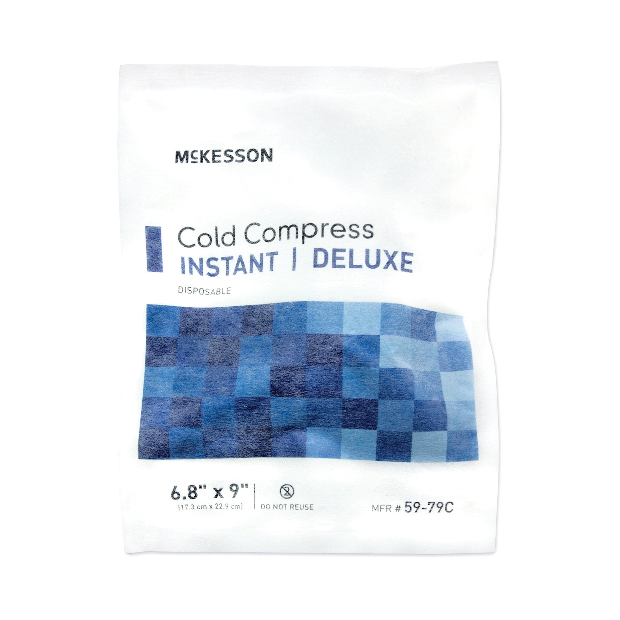 Instant Cold Pack McKesson Deluxe General Purpose Large 6-4/5 X 9 Inch Fabric / Calcium Ammonium Nitrate / Water Disposable, Packaging Type- Case