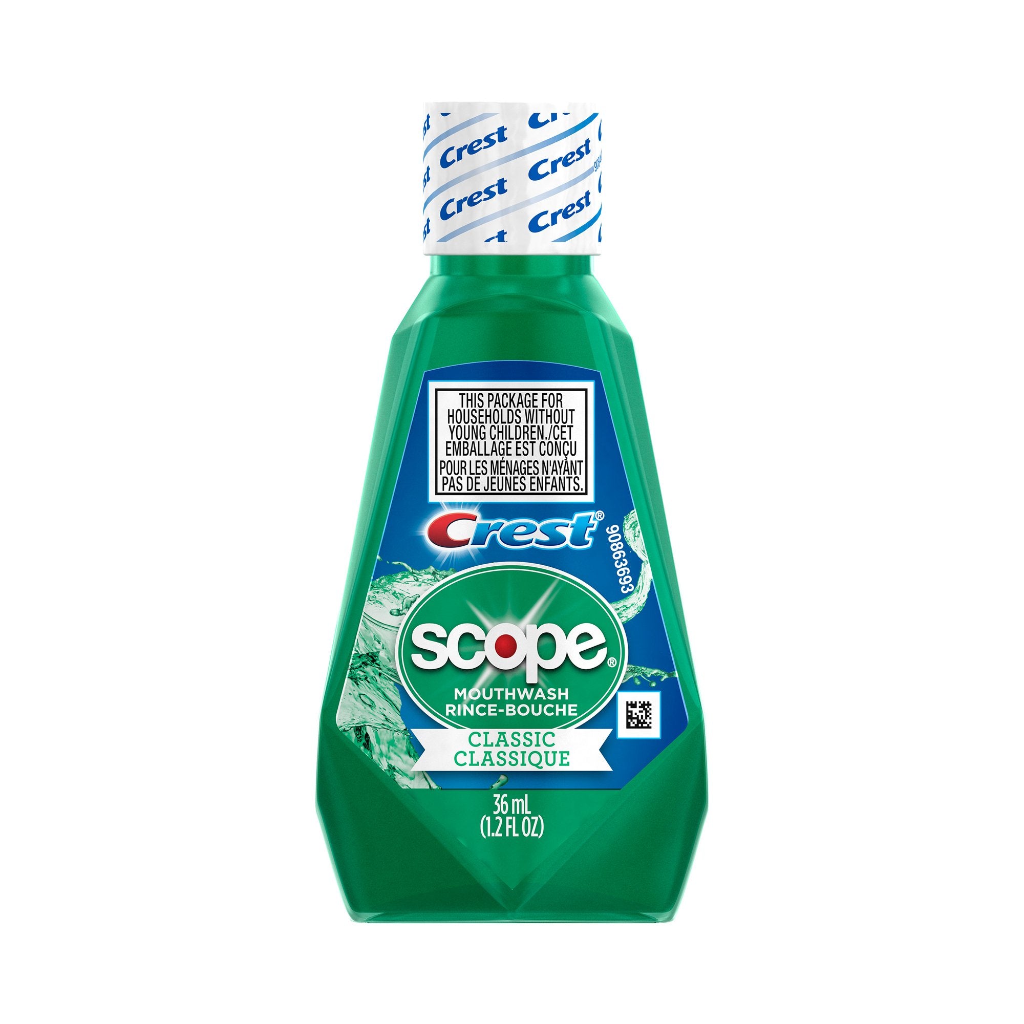 Mouthwash Crest Scope Classic 1.2 oz. Original Mint Flavor, Packaging Type- Case