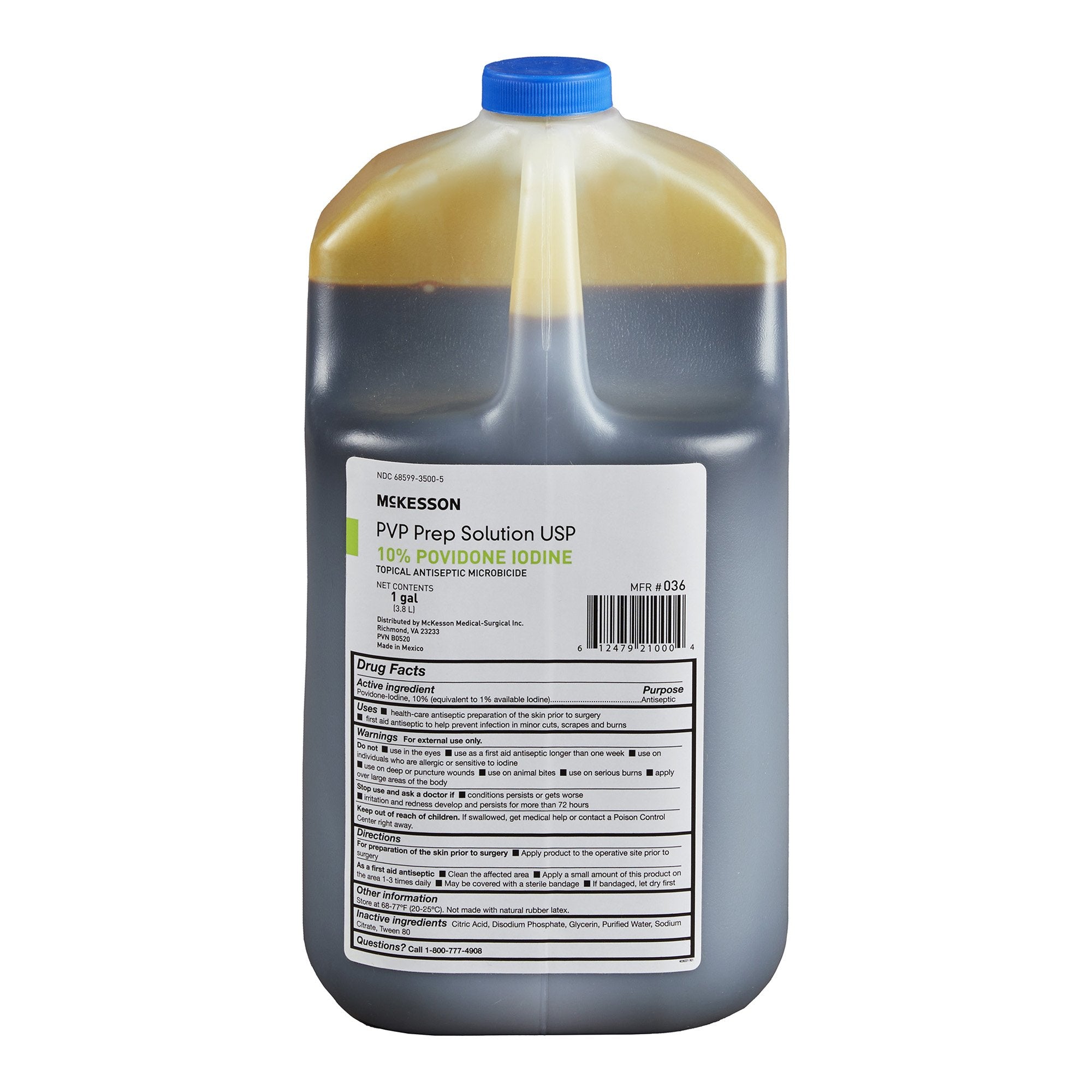 Skin Prep Solution McKesson 1 gal. Jug 10% Strength Povidone-Iodine NonSterile