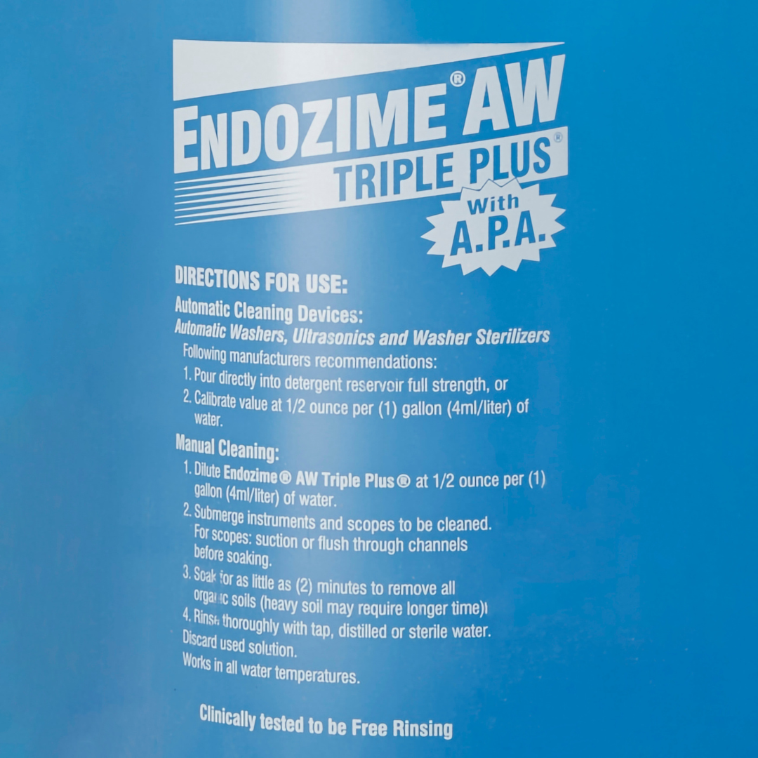multi enzymatic instrument detergent endozime aw triple plus with apa liquid 1 gal jug tropical scent packaging type case