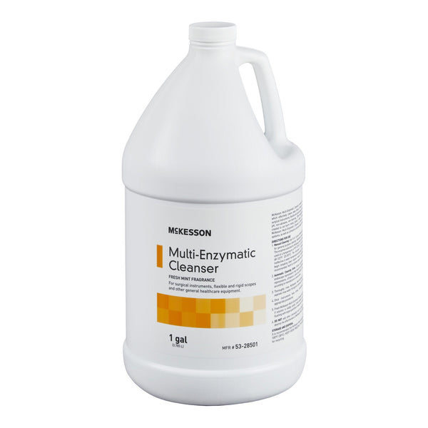 Multi Enzymatic Instrument Detergent McKesson Liquid 1 gal. Jug Fresh Mint Scent