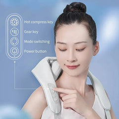 multifunctional massage shawl cervical spine and back massager heating and kneading trapezius muscle charging back buckle type