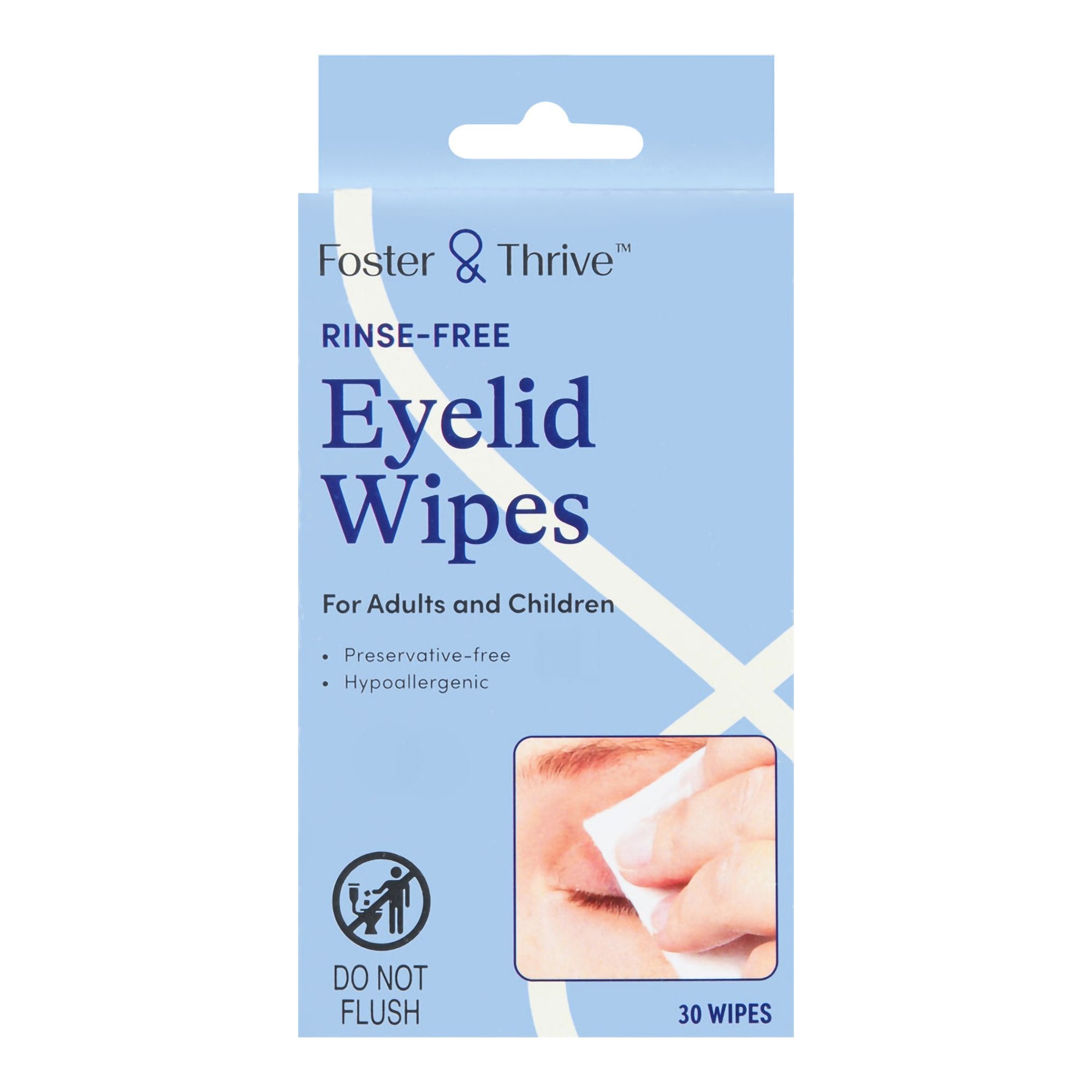 Eyelid Cleanser Foster & Thrive 30 per Box Wipe, Packaging Type- Box