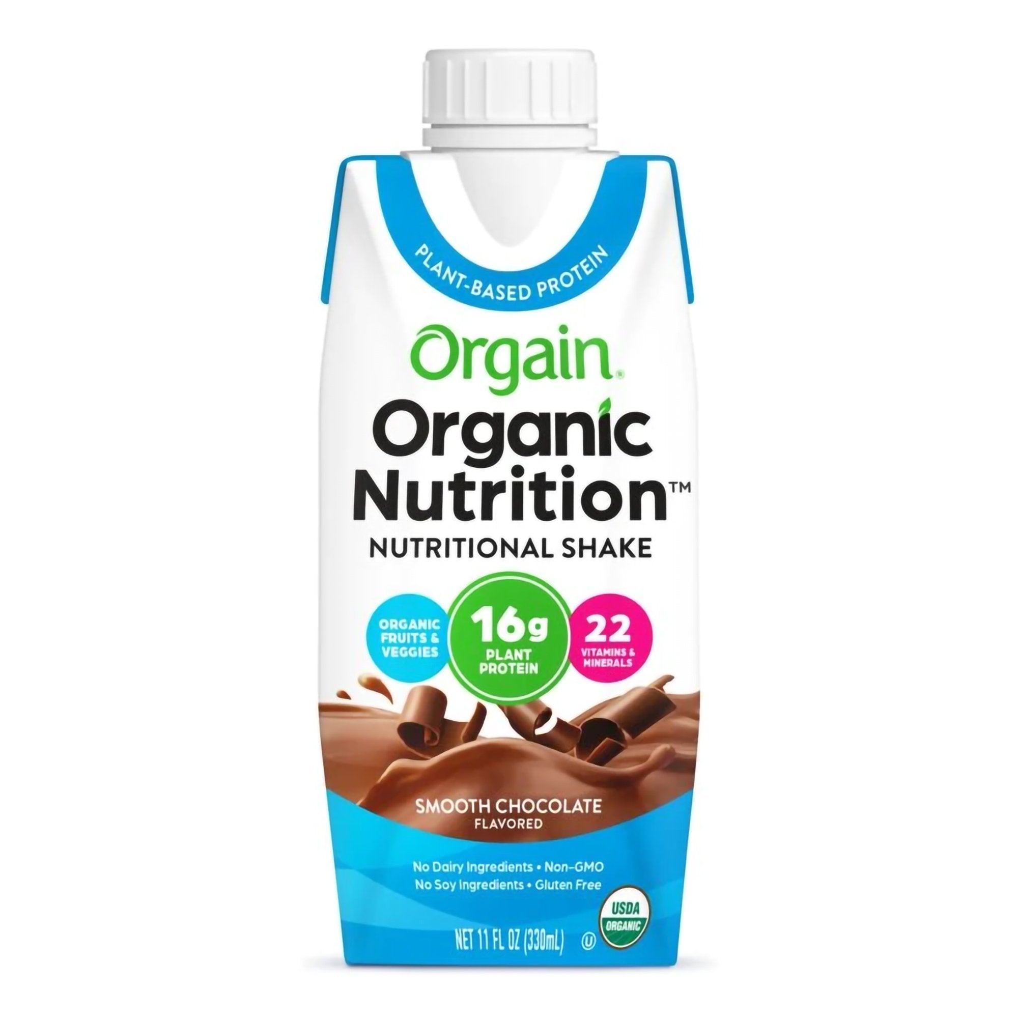 Oral Supplement Organic Nutrition Vegan Smooth Chocolate Flavor Liquid 11 oz. Carton, Packaging Type- Case