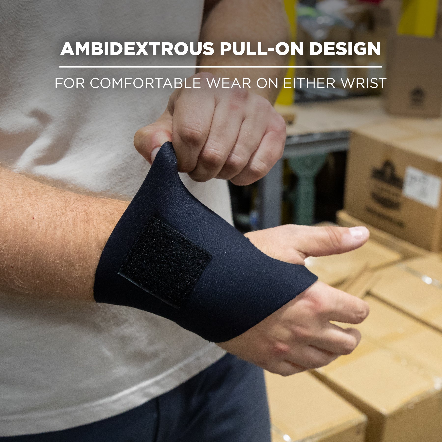 Wrist Support ProFlex 670 Ambidextrous Single Strap Neoprene Left or Right Hand Black Large,Packaging Type- Each