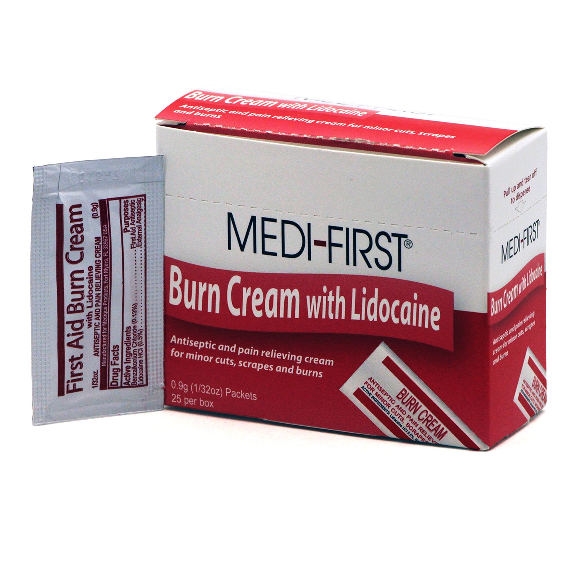 Burn Relief Medi-First Cream 0.9 Gram Individual Packet, Packaging Type- Box