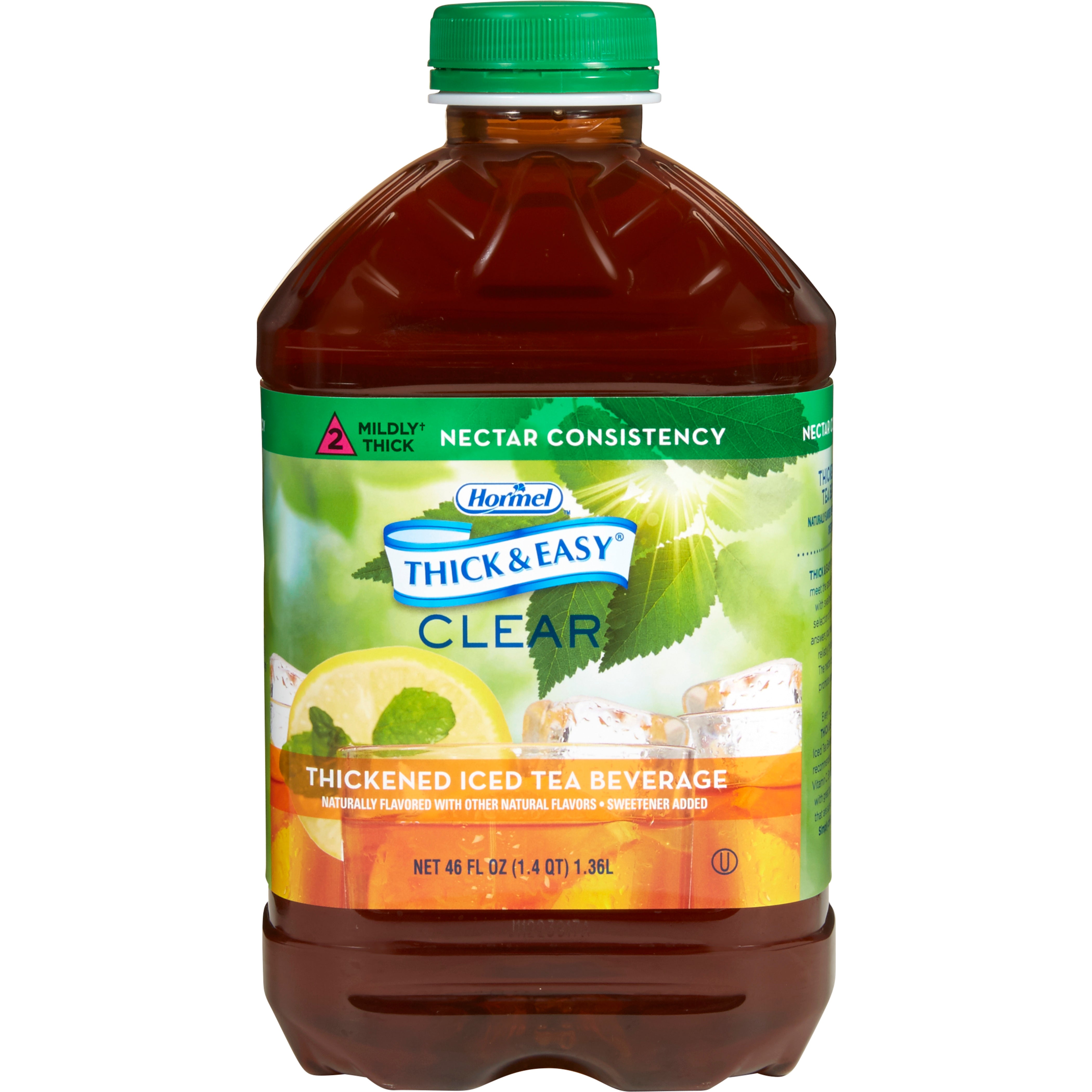 Thickened Beverage Thick & Easy® 46 oz. Bottle Iced Tea Flavor Liquid IDDSI Level 2 Mildly Thick