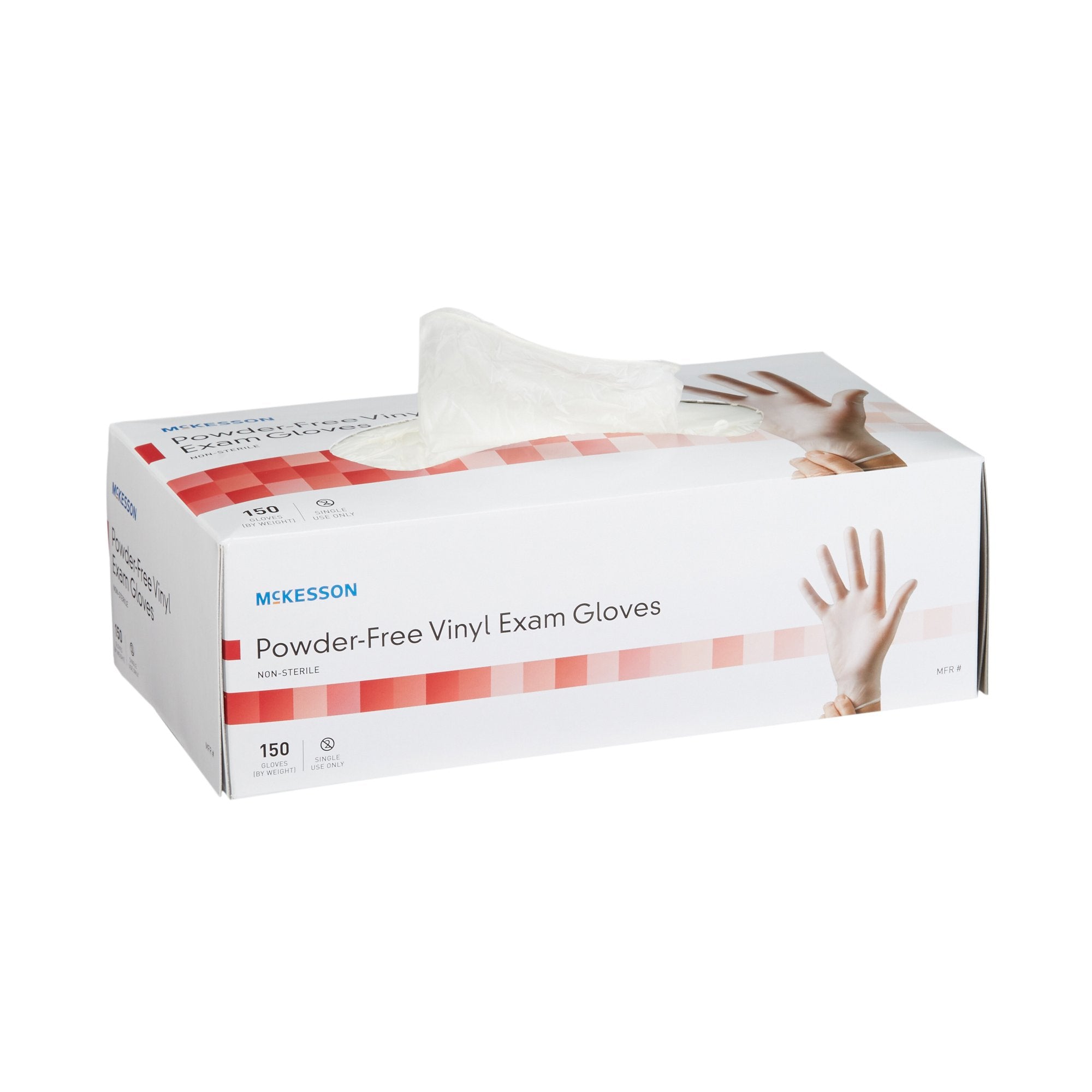 Exam Glove McKesson X-Small NonSterile Vinyl Standard Cuff Length Smooth Clear Not Rated