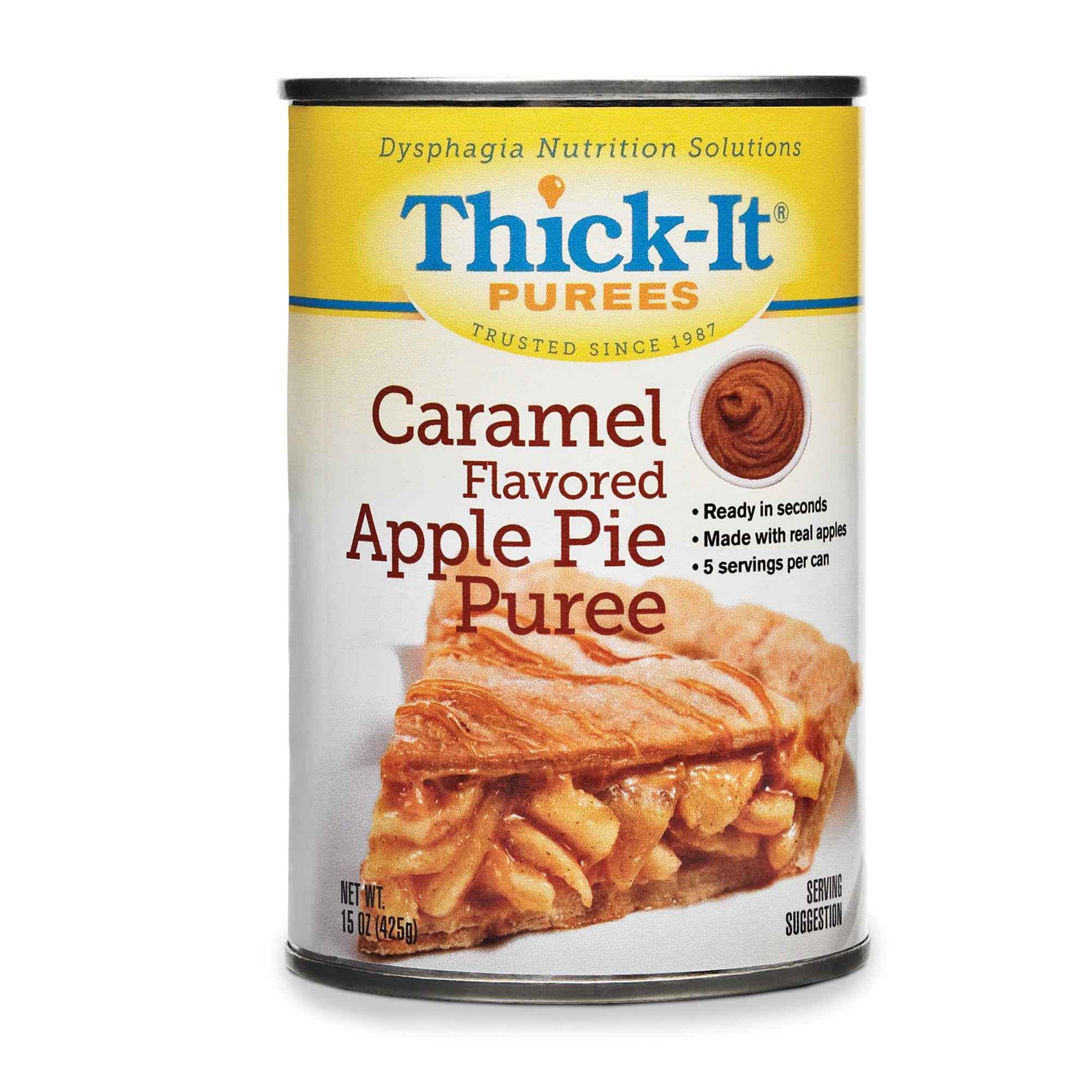 Thickened Food Thick-It 15 oz. Can Caramel Apple Pie Flavor Puree IDDSI Level 4 Extremely Thick/Pureed, Packaging Type- Case