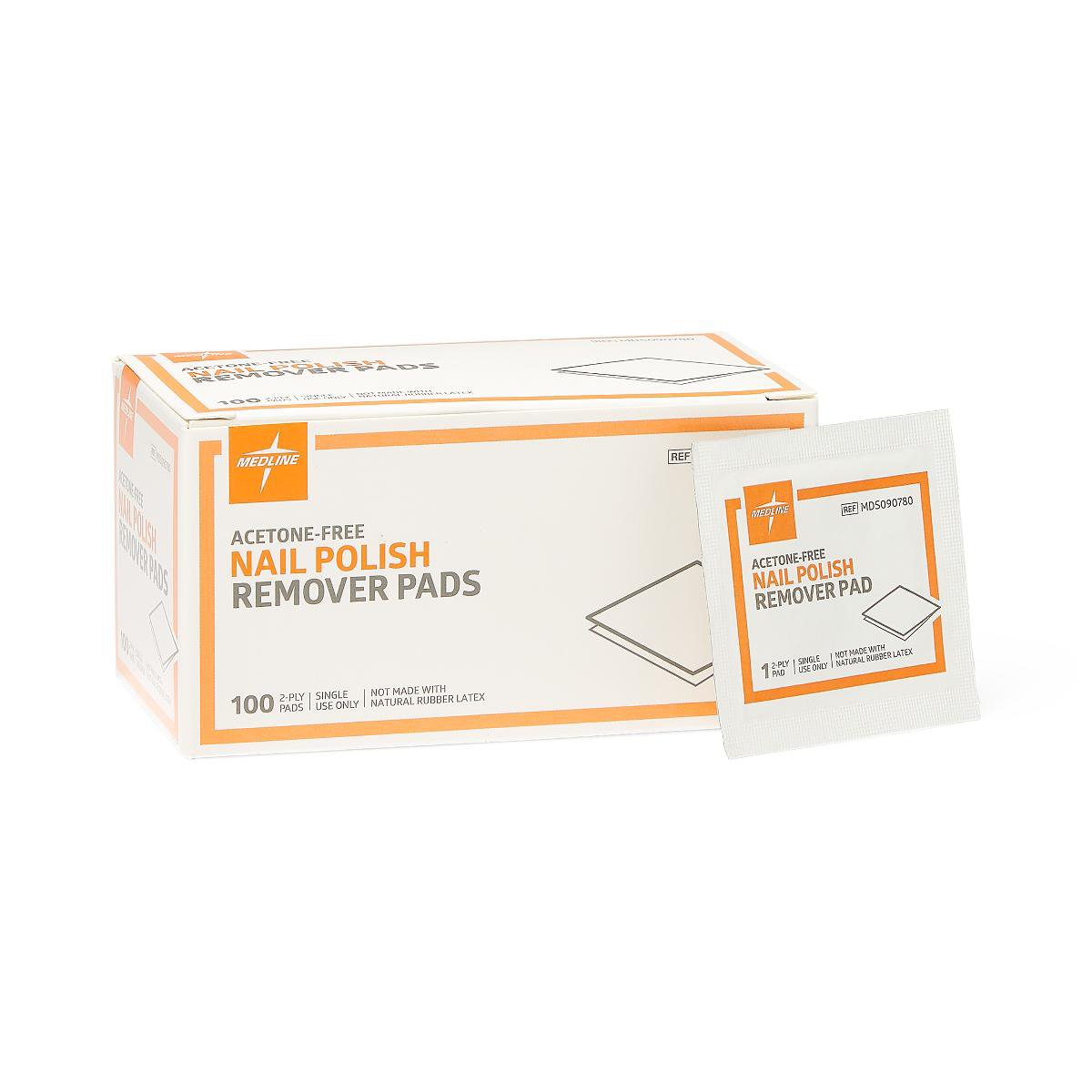 Nail Polish Remover Pad Medline 1 1/4 X 3 Inch