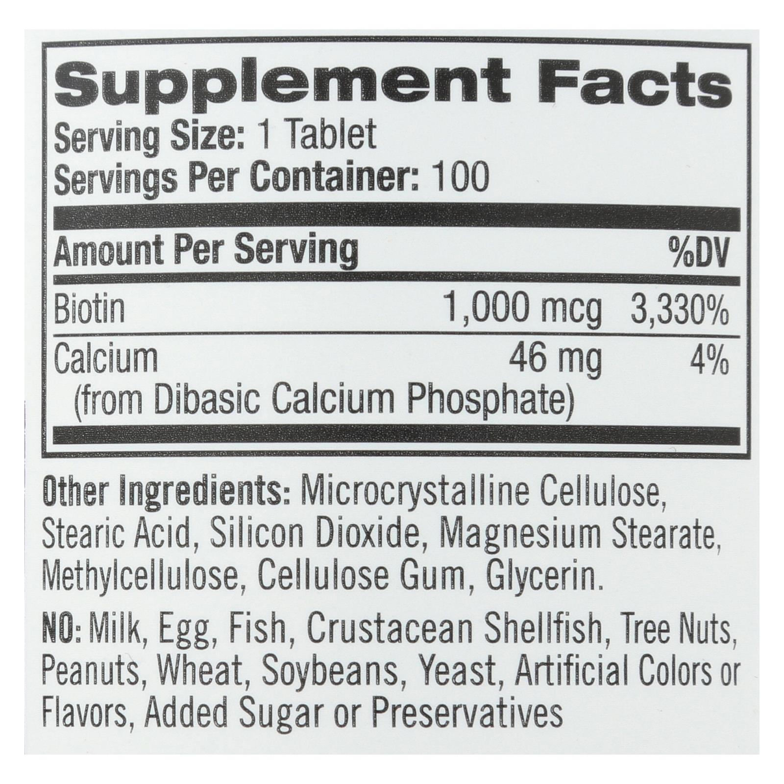 Natrol Biotin   1000 Mcg   100 Tablets