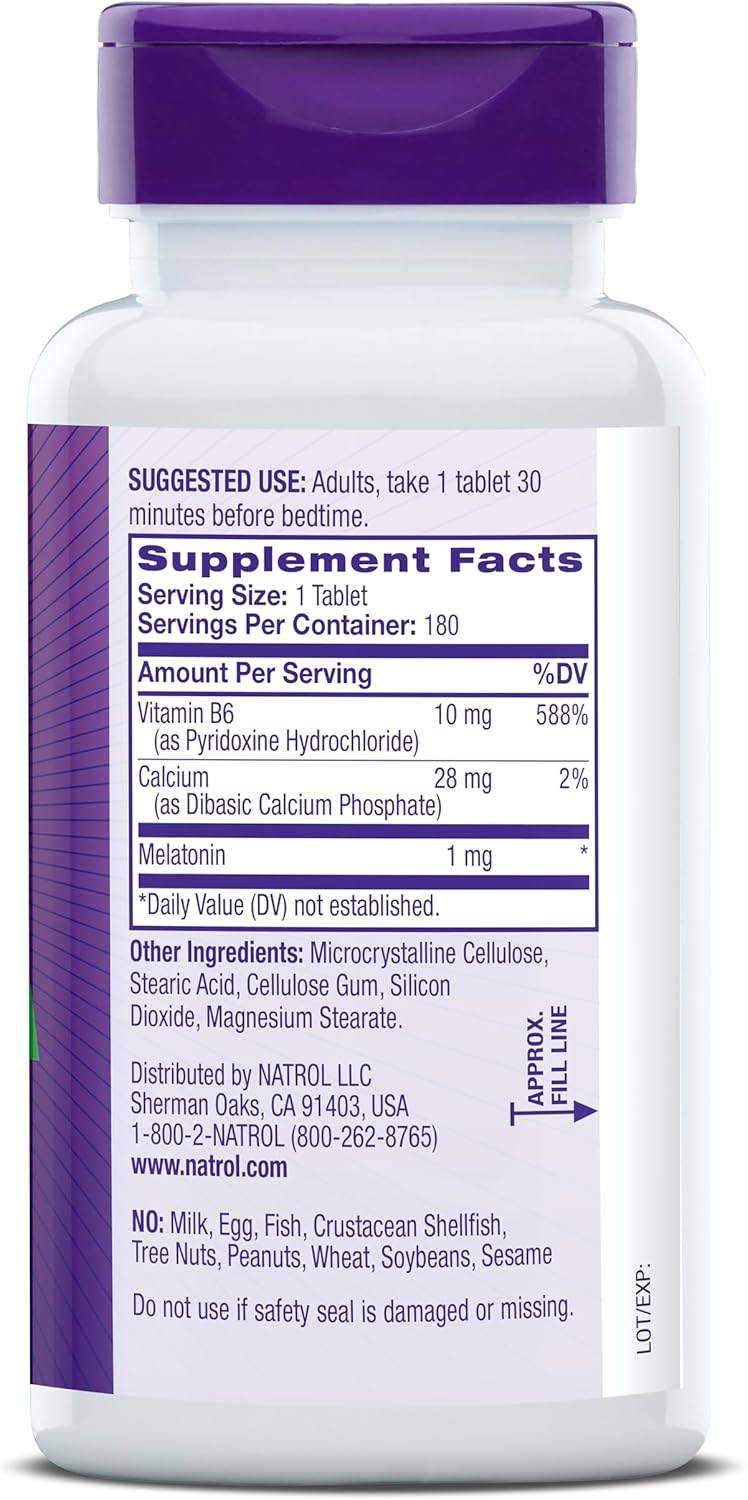 natrol melatonin 1 mg 180 tablets