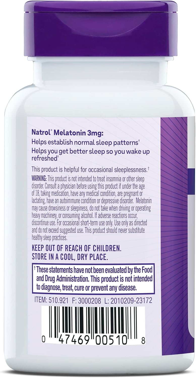 natrol melatonin 3 mg 120 tablets