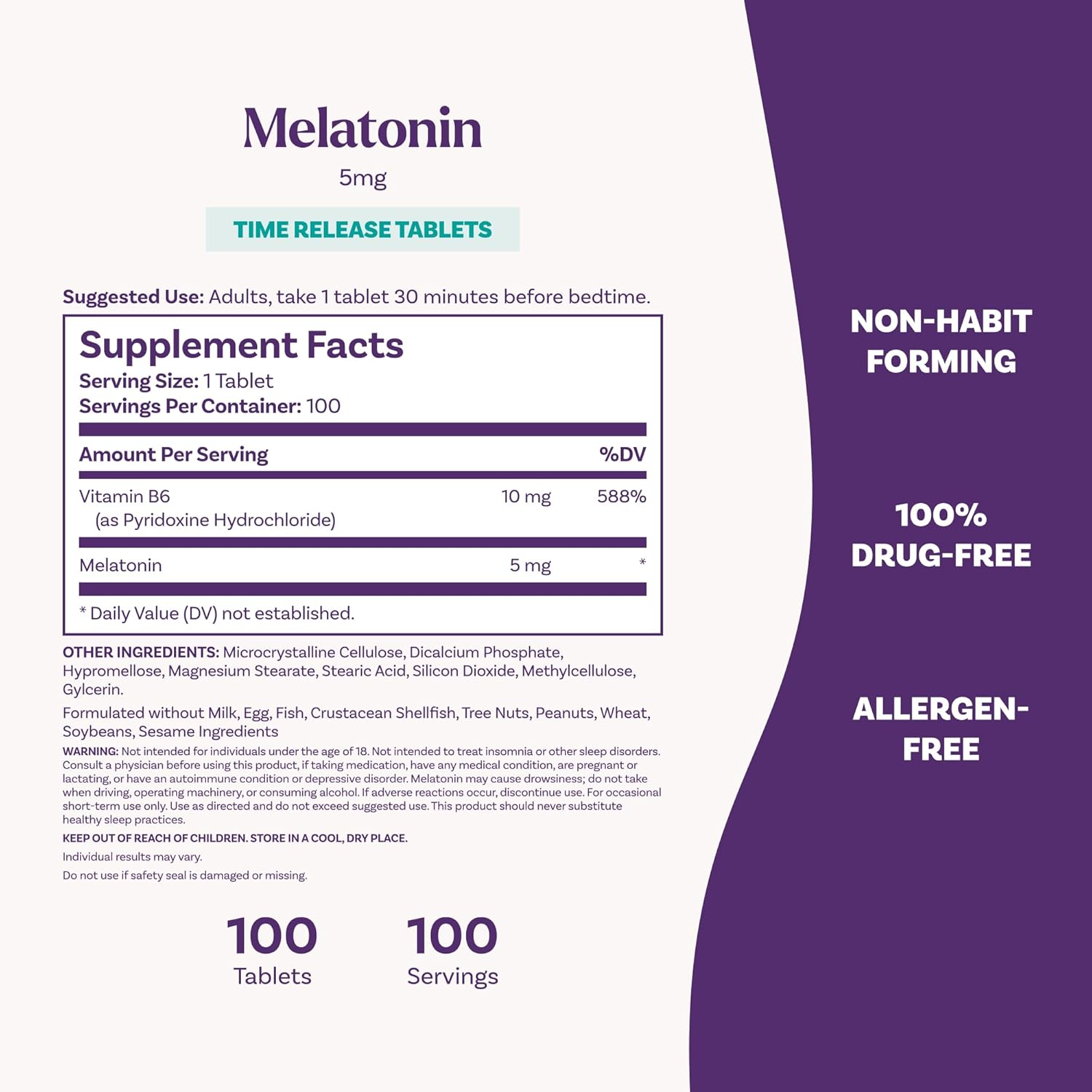 natrol melatonin time release 5 mg 100 tablets