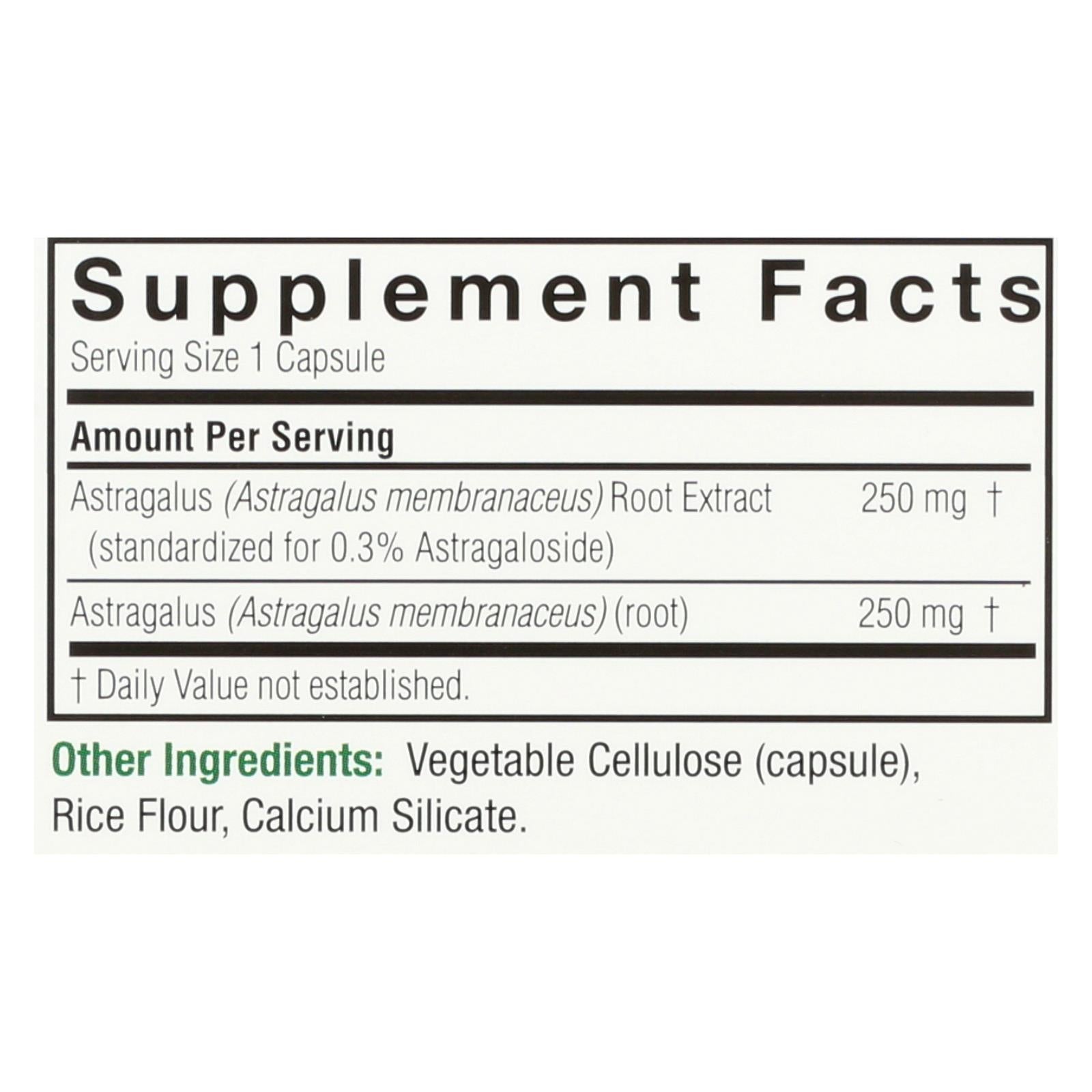 natures answer astragalus root extract 60 vegetarian capsules