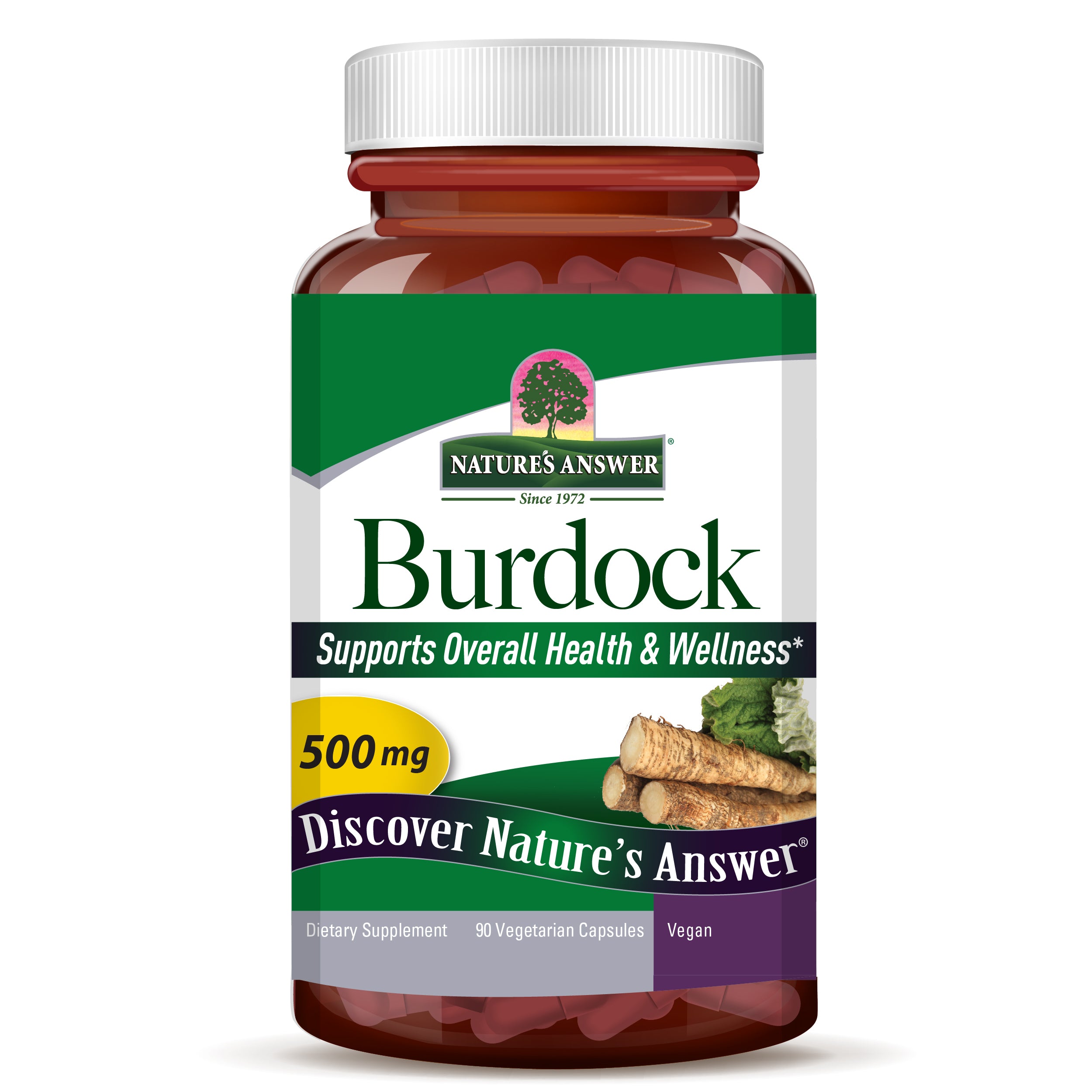 natures answer burdock root 90 vegetarian capsules