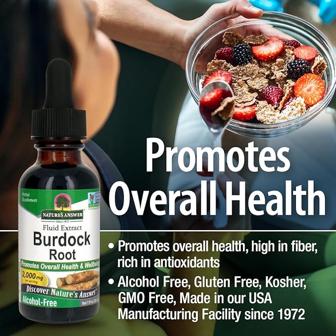 natures answer burdock root alcohol free 1 fl oz