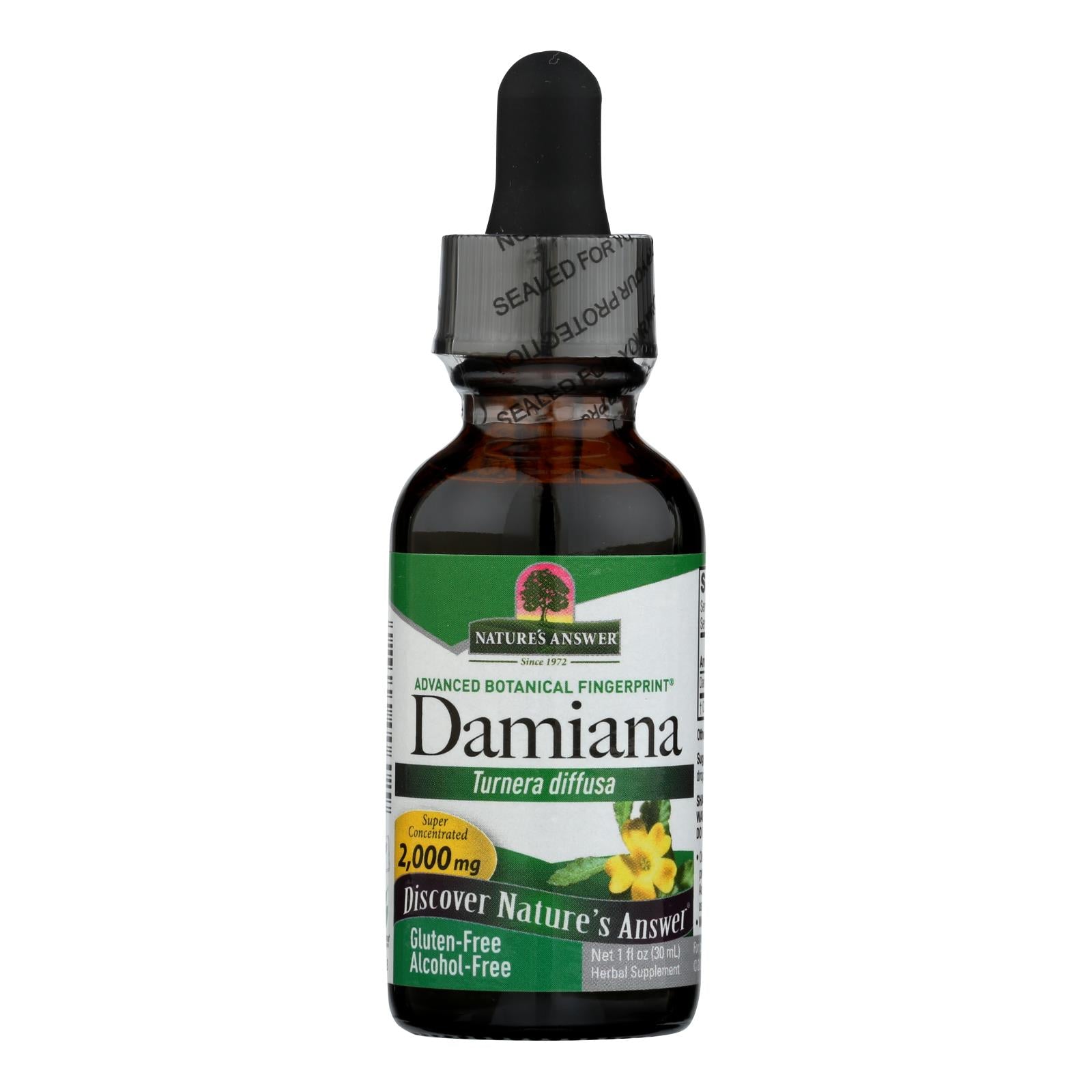 Nature's Answer - Damiana Leaf Alcohol Free - 1 OZ