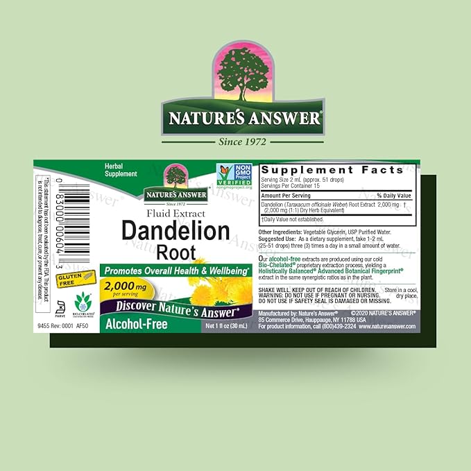 natures answer dandelion root 1 fl oz