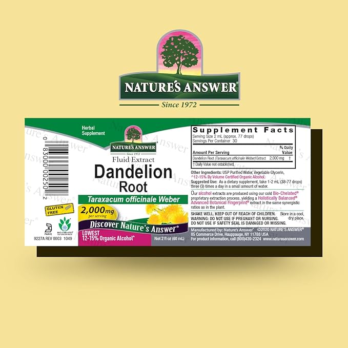 natures answer dandelion root 2 fl oz