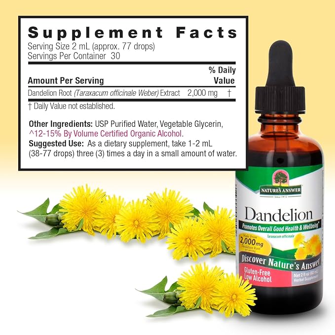 natures answer dandelion root 2 fl oz