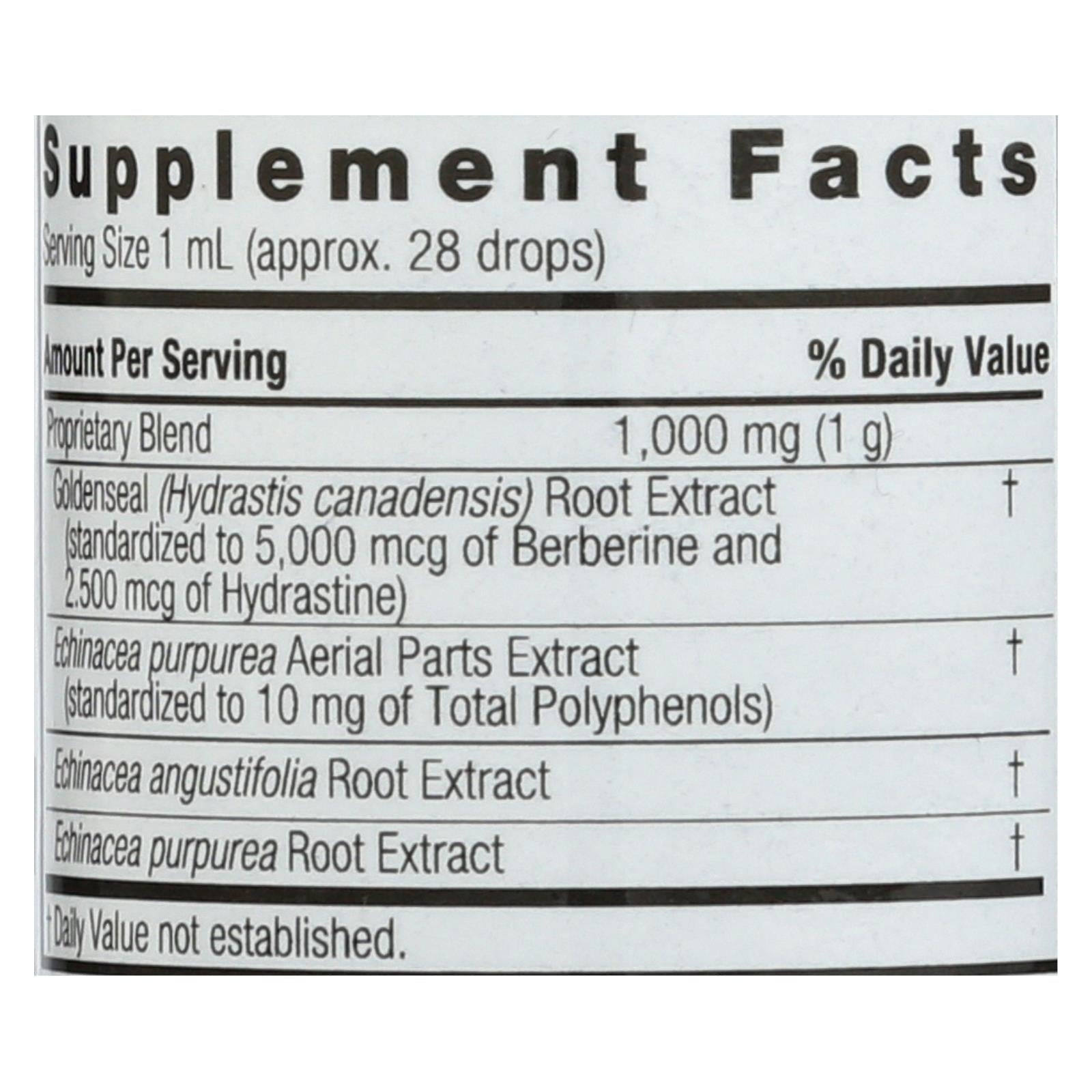 natures answer echinacea and goldenseal 1 oz
