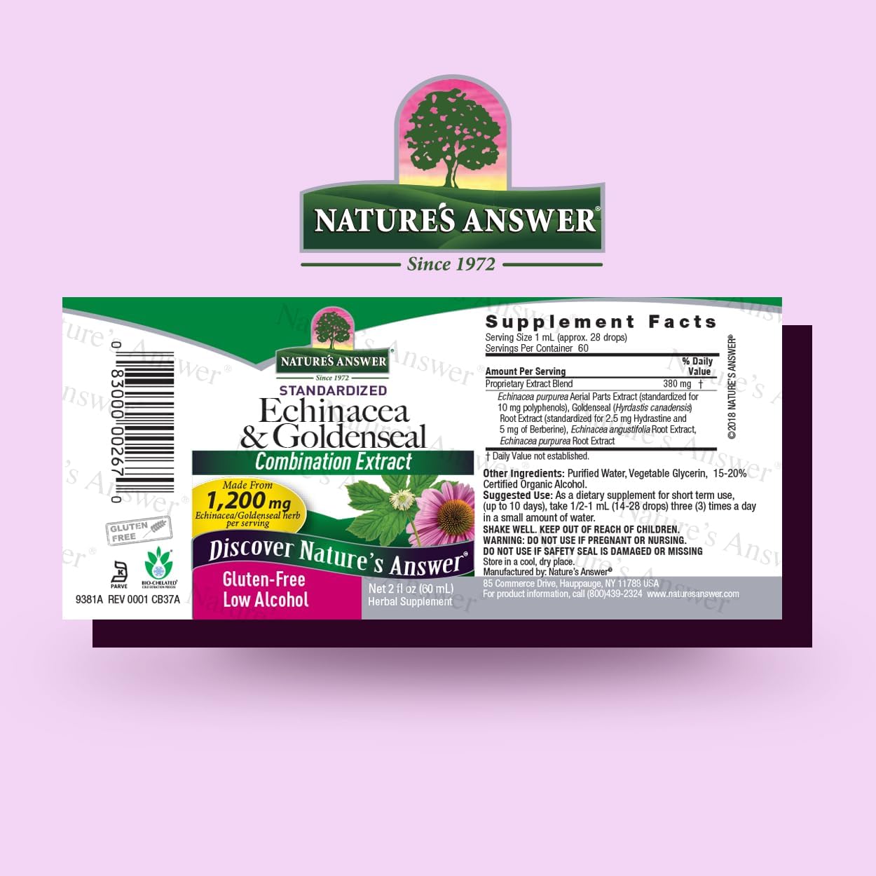 natures answer echinacea and goldenseal 2 fl oz