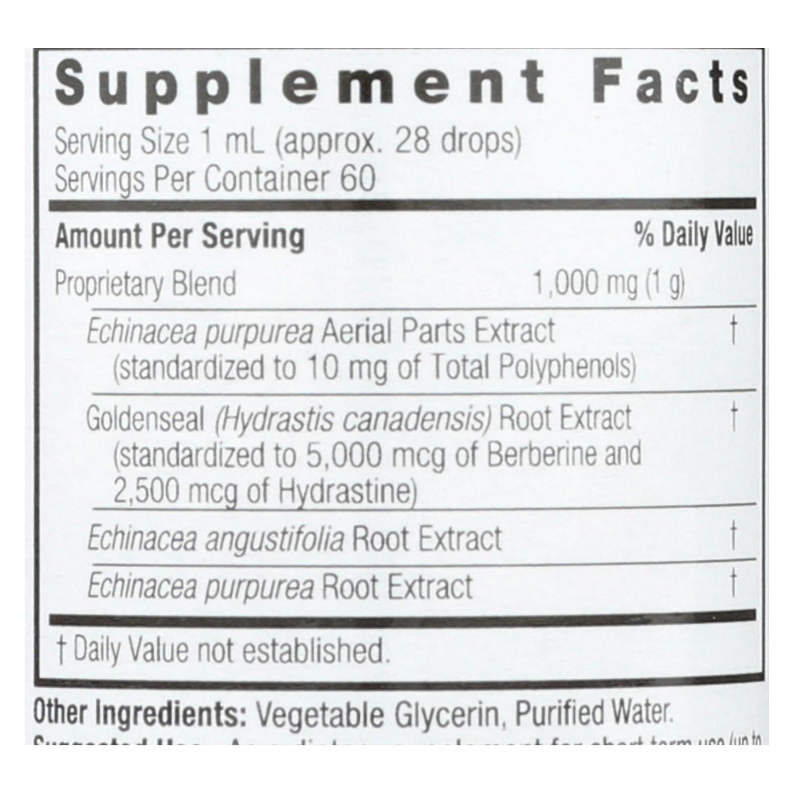 natures answer echinacea and goldenseal alcohol free 2 fl oz