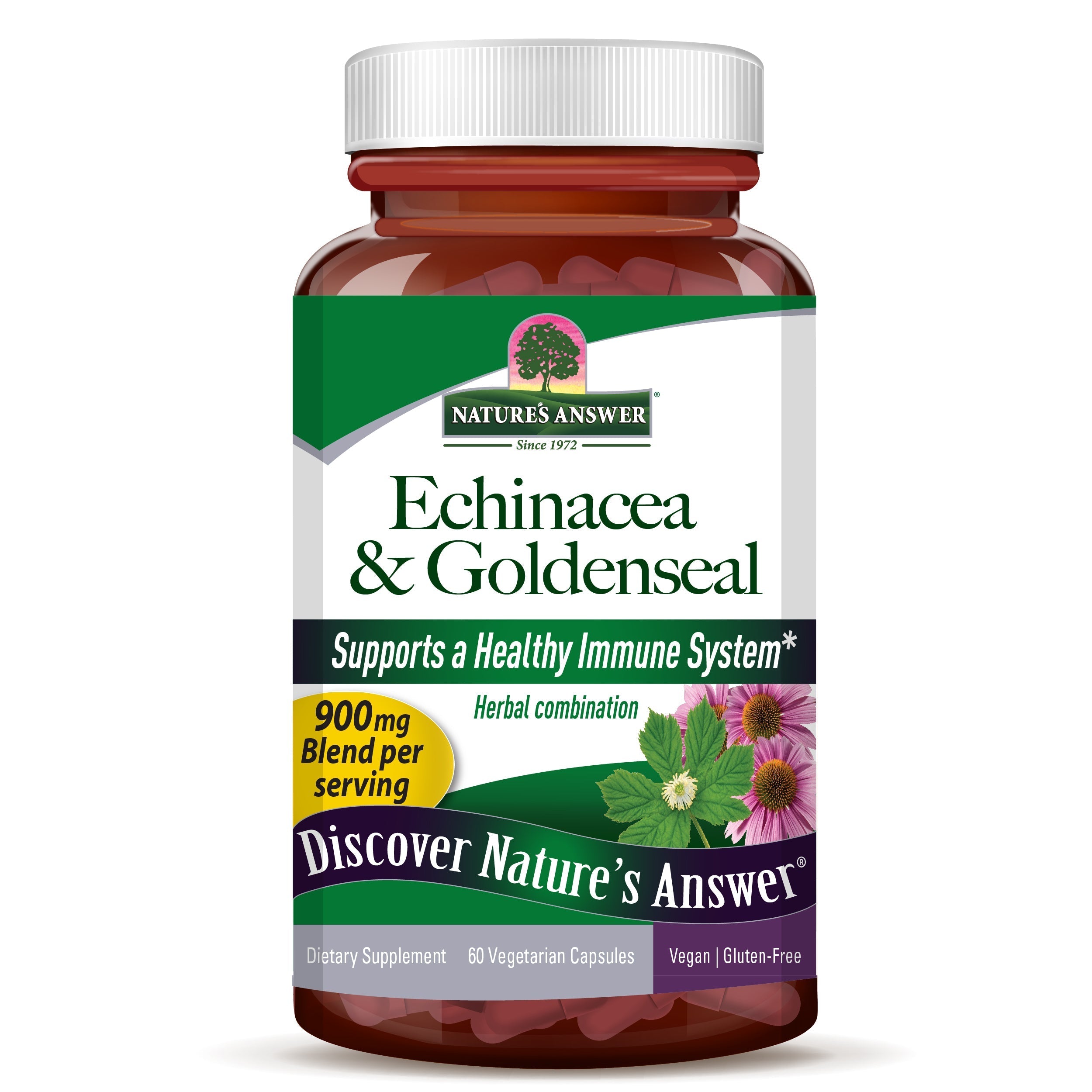 natures answer echinacea and goldenseal root 60 vegetarian capsules