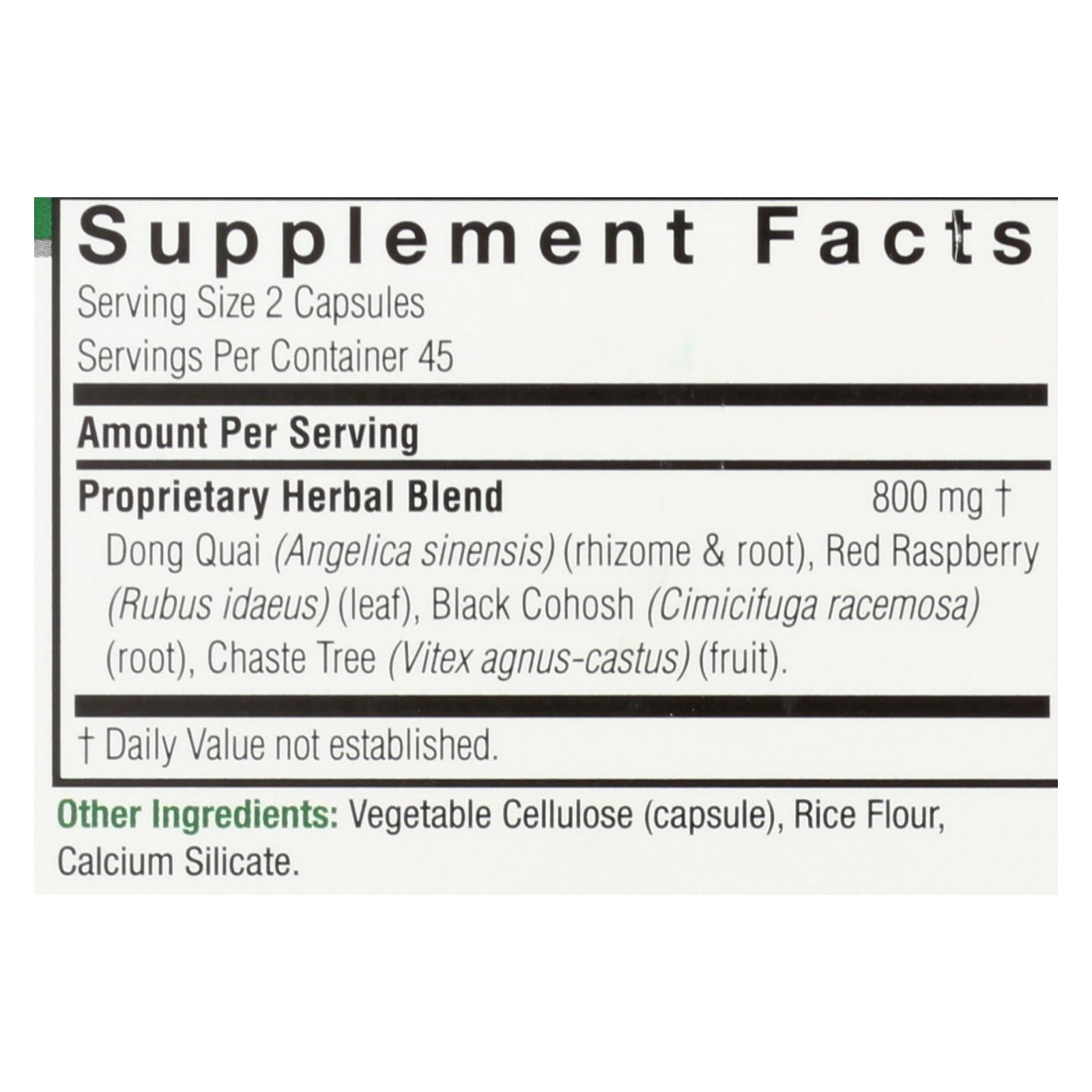 natures answer female complex 90 vcaps