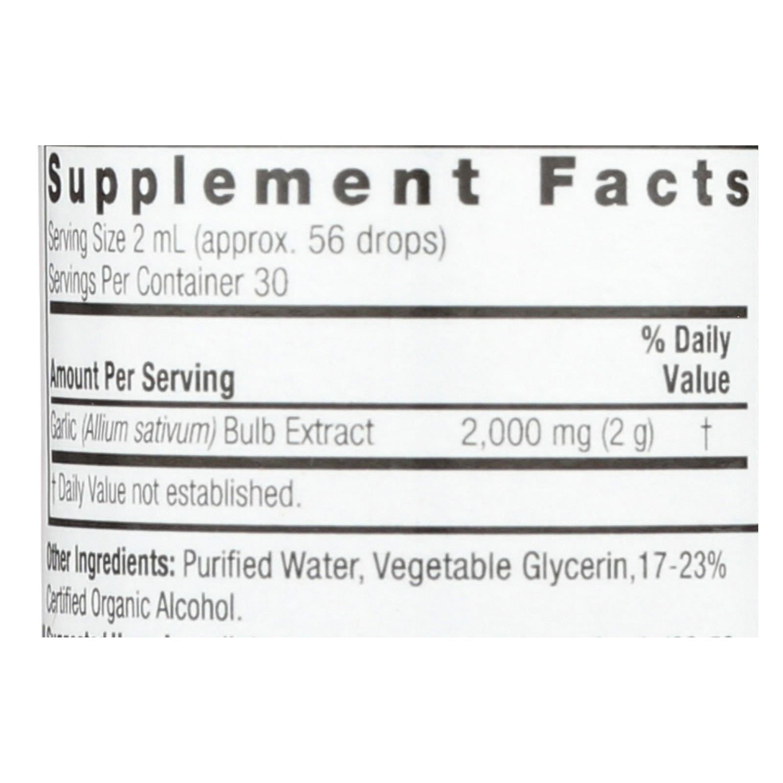 natures answer garlic bulb 1 fl oz