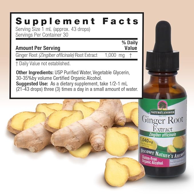 natures answer ginger root extract 1 fl oz