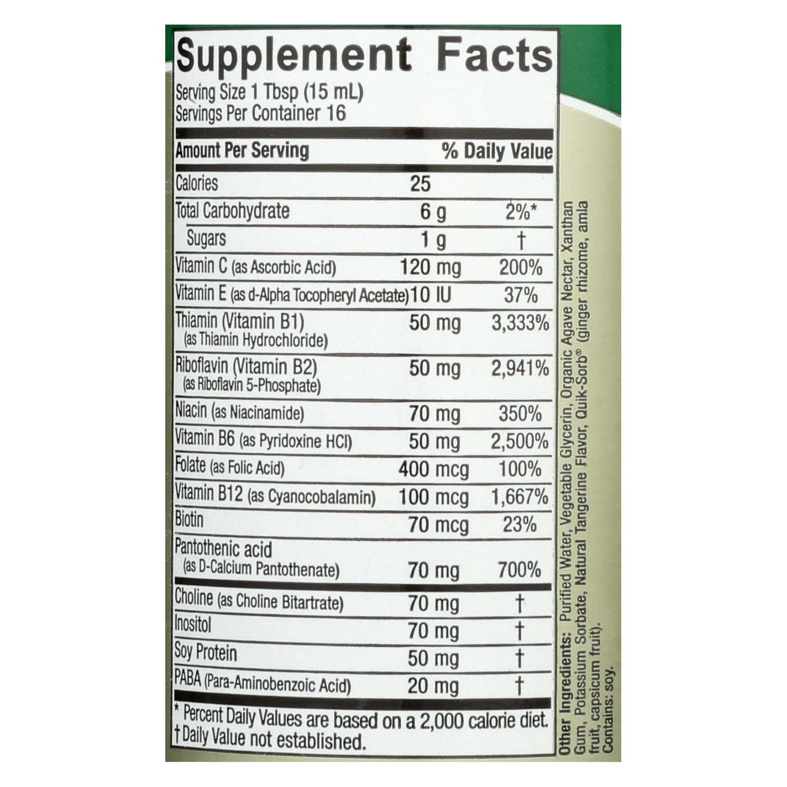 Nature's Answer   Liquid Vitamin B complex   8 Fl Oz