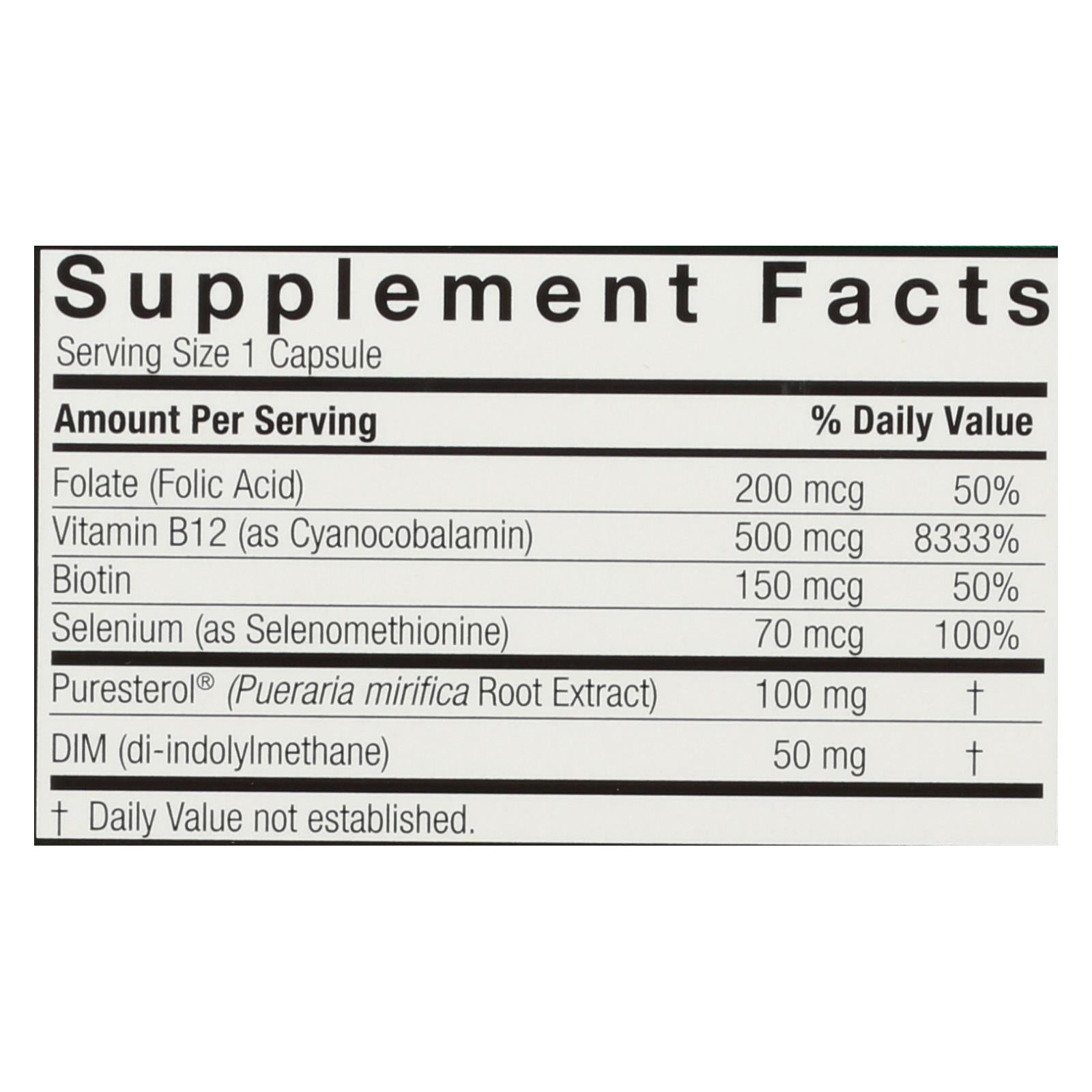 natures answer pueraria mirifica estro balance 60 vegetarian capsules