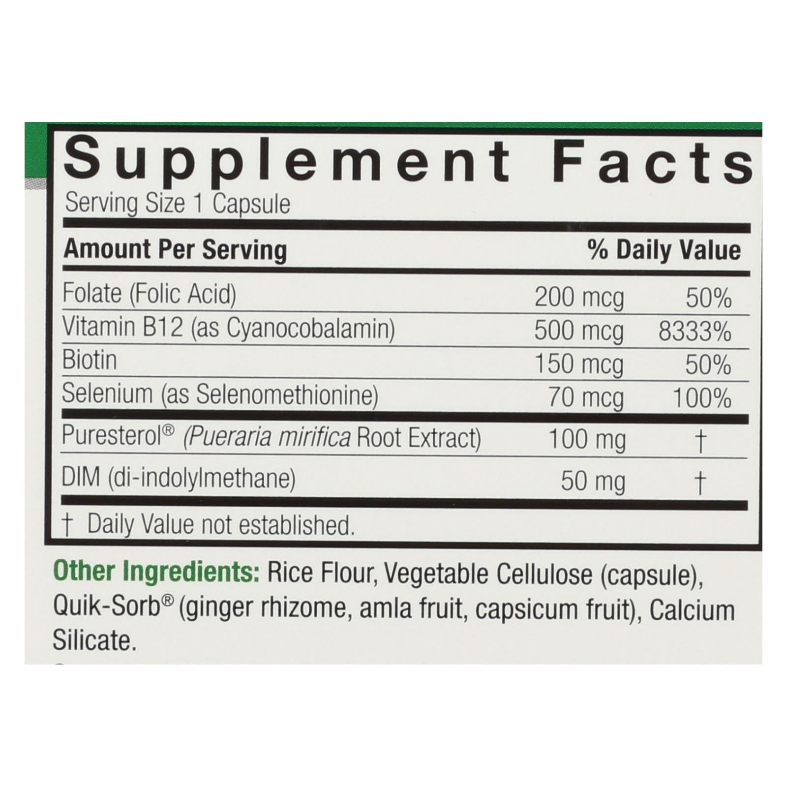 natures answer pueraria mirifica estro balance 60 vegetarian capsules