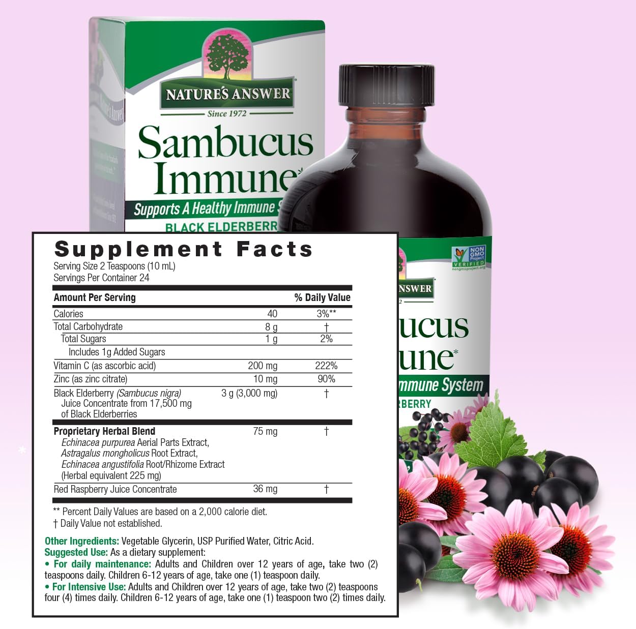 natures answer sambucus immune support 8 oz