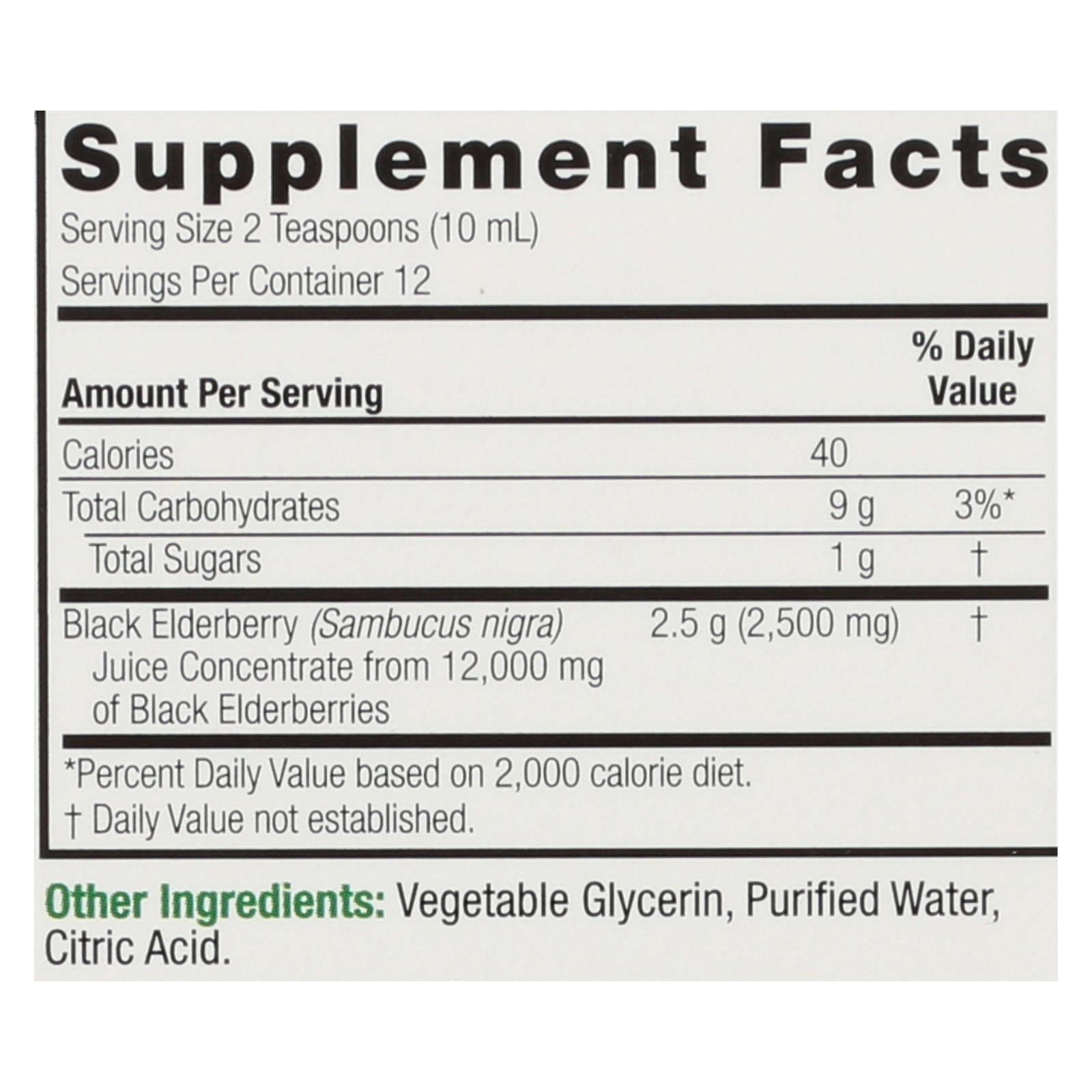 natures answer sambucus nigra black elder berry extract 4 fl oz