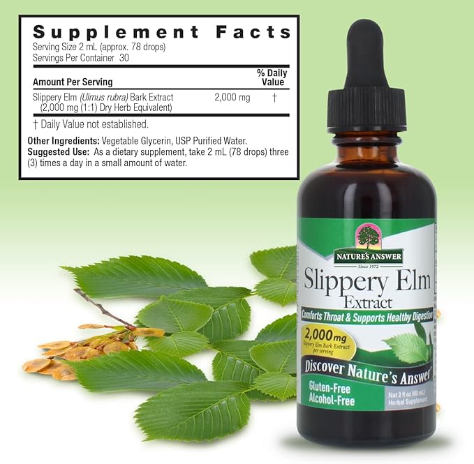 natures answer slippery elm inner bark 2 fl oz