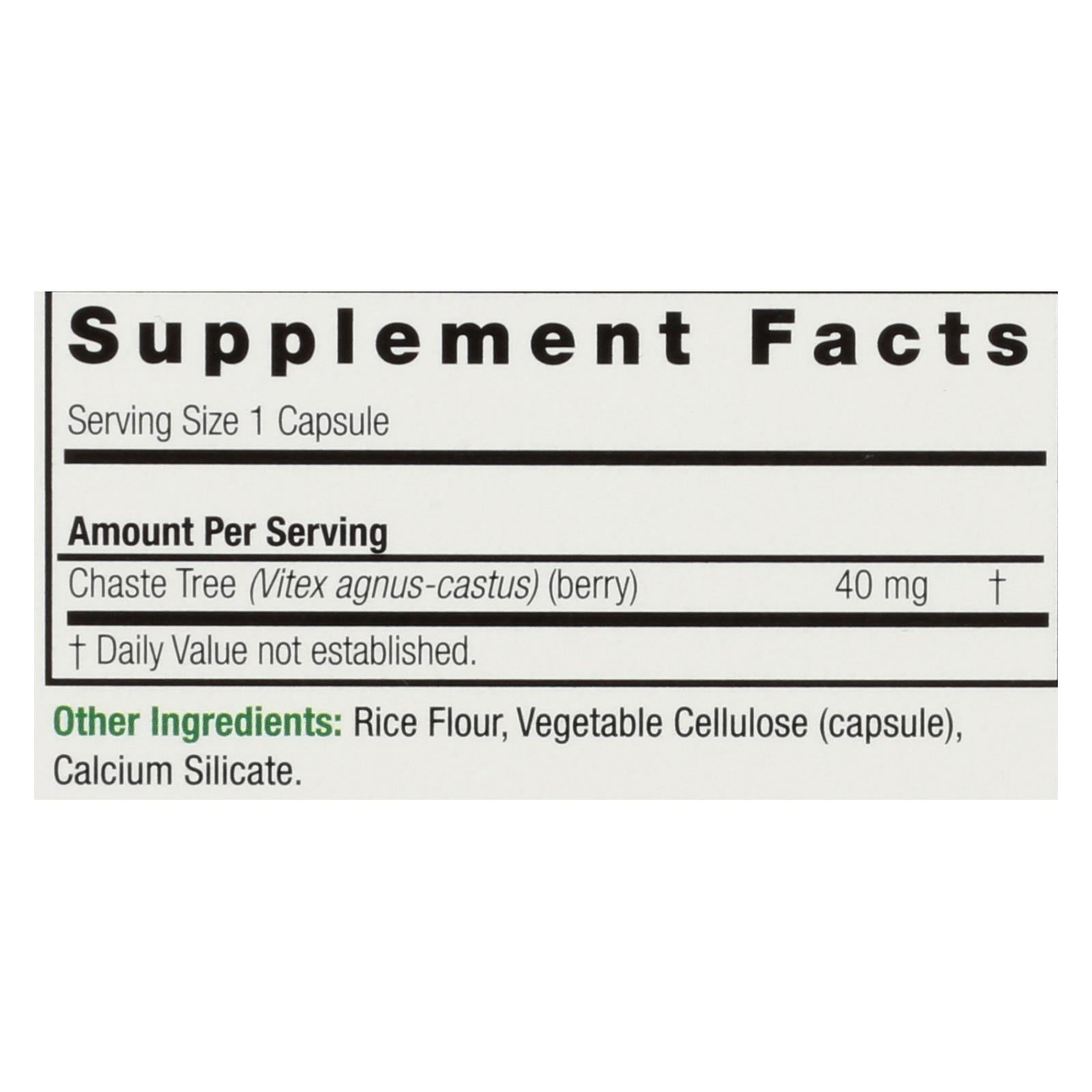 natures answer vitex agnus castus chastetree berry 90 vegetarian capsules